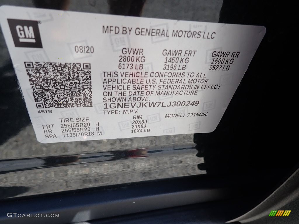 2020 Traverse RS AWD - Graphite Metallic / Jet Black photo #15
