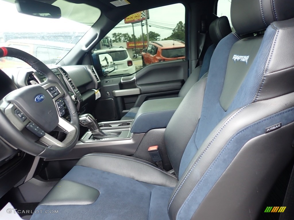 Raptor Black/Unique Blue Accent Interior 2019 Ford F150 SVT Raptor SuperCrew 4x4 Photo #139382312