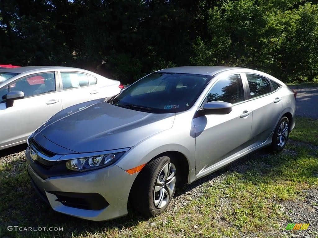 Lunar Silver Metallic 2017 Honda Civic LX Sedan Exterior Photo #139382707