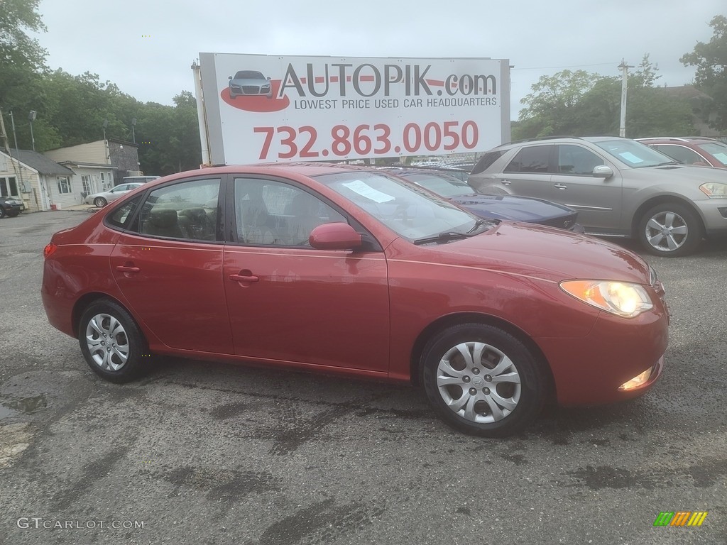 2010 Elantra GLS - Apple Red Pearl / Beige photo #2