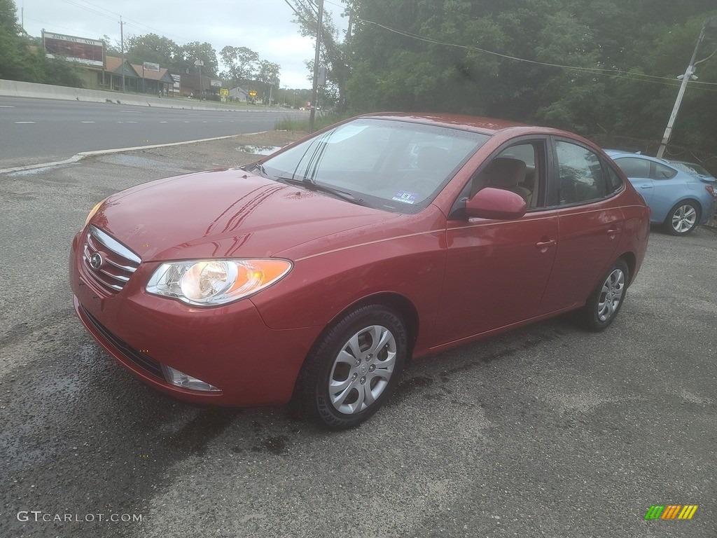 2010 Elantra GLS - Apple Red Pearl / Beige photo #6