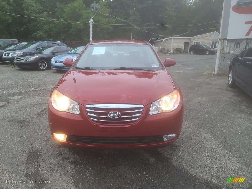 2010 Elantra GLS - Apple Red Pearl / Beige photo #7