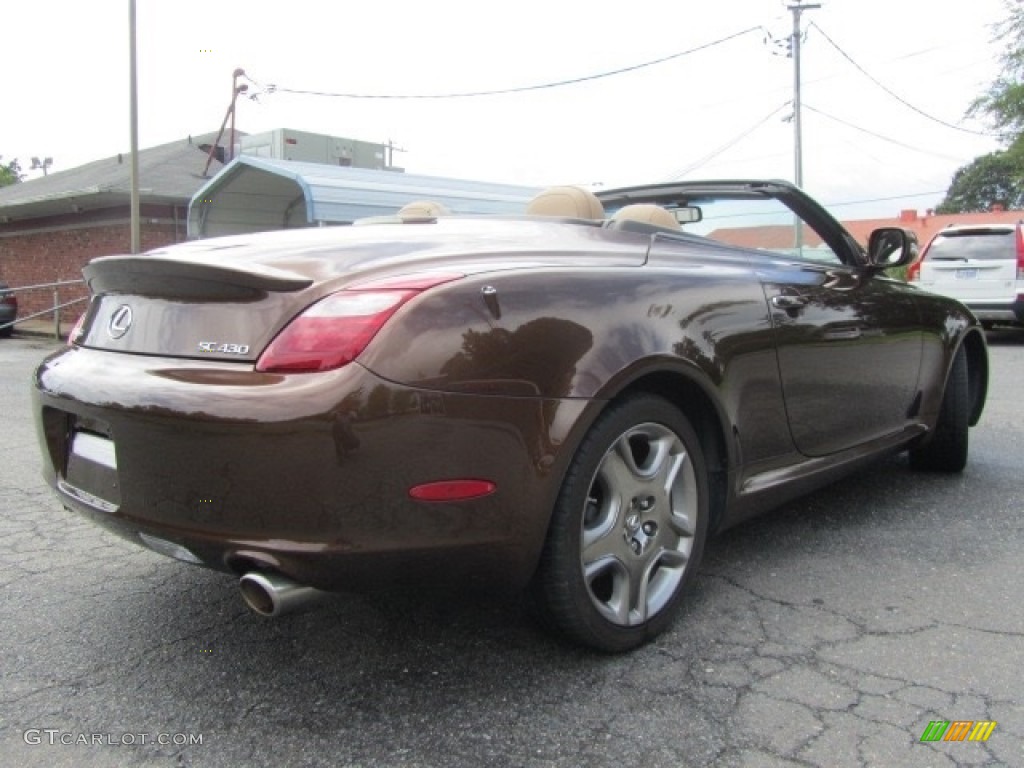 2009 SC 430 Convertible - Tigereye Mica / Camel photo #10