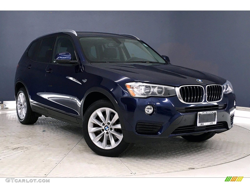 2017 X3 sDrive28i - Deep Sea Blue Metallic / Black photo #37