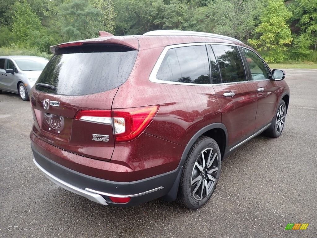 2021 Pilot Touring AWD - Deep Scarlet Pearl / Beige photo #4