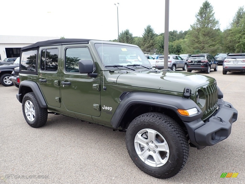 Sarge Green 2021 Jeep Wrangler Unlimited Sport 4x4 Exterior Photo #139395186