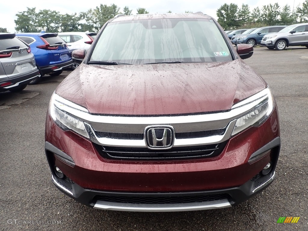 2021 Pilot Touring AWD - Deep Scarlet Pearl / Beige photo #6
