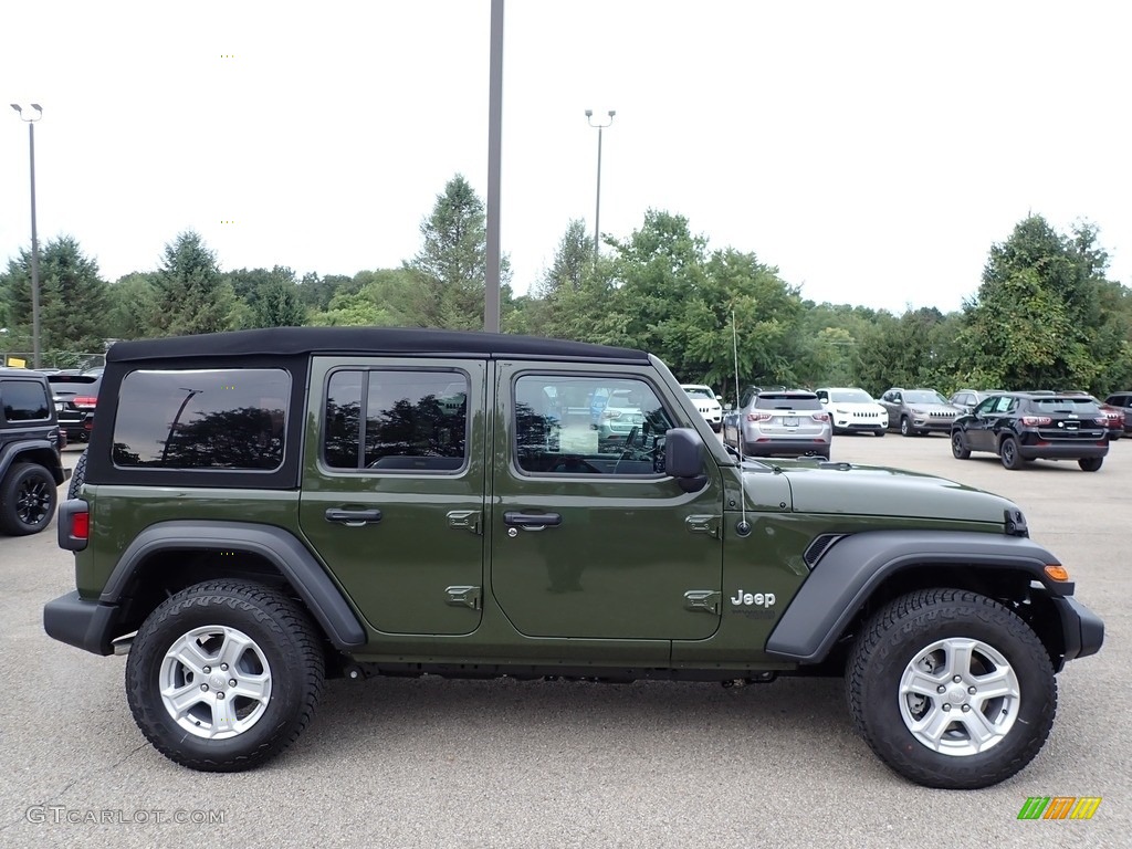 2021 Wrangler Unlimited Sport 4x4 - Sarge Green / Black photo #4