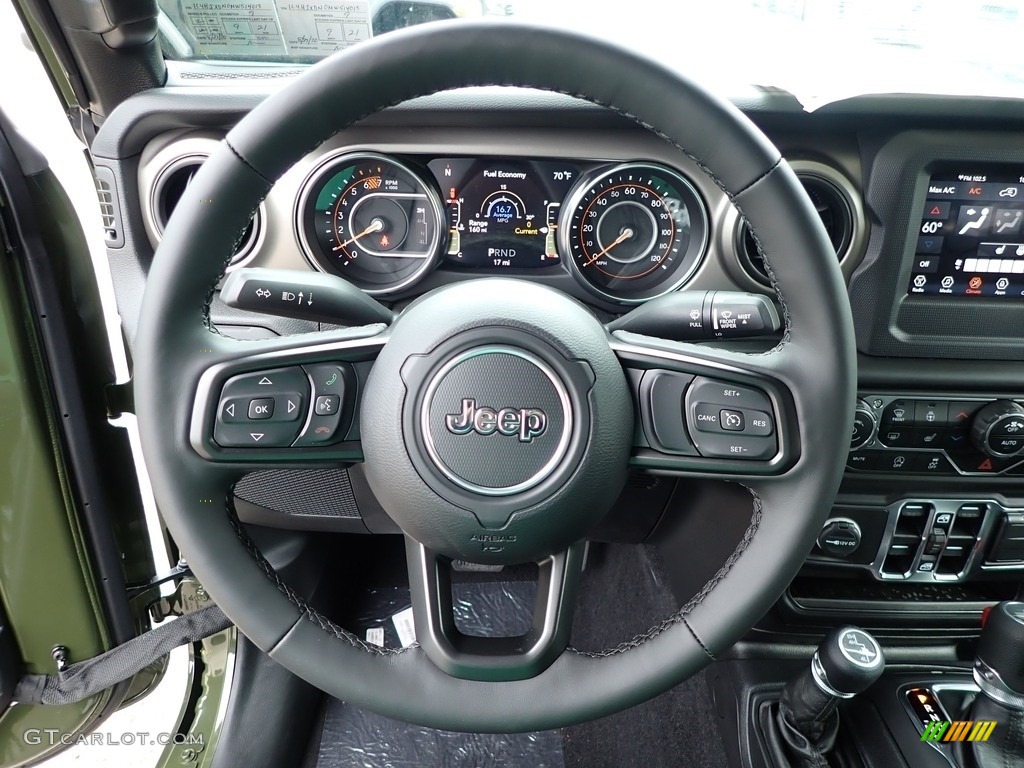 2021 Jeep Wrangler Unlimited Sport 4x4 Black Steering Wheel Photo #139395521