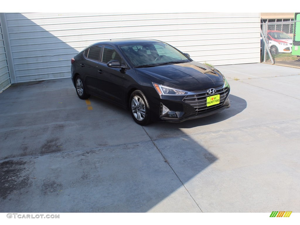 2019 Elantra SEL - Phantom Black / Beige photo #2