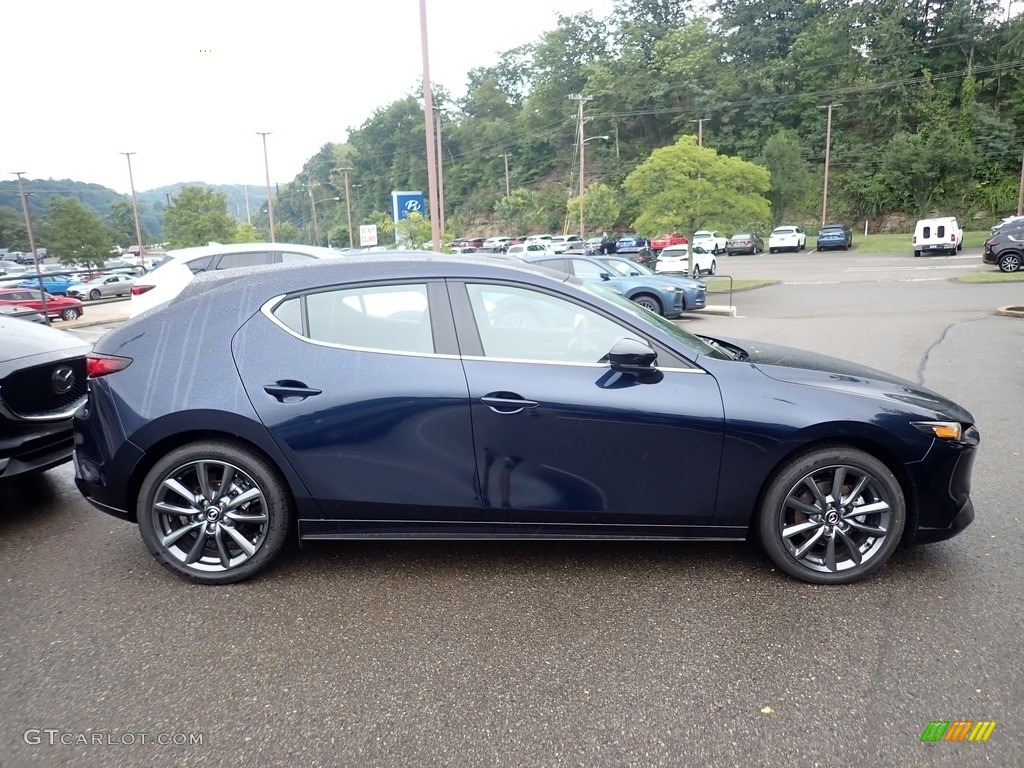 2020 MAZDA3 Hatchback - Deep Crystal Blue Mica / Black photo #1