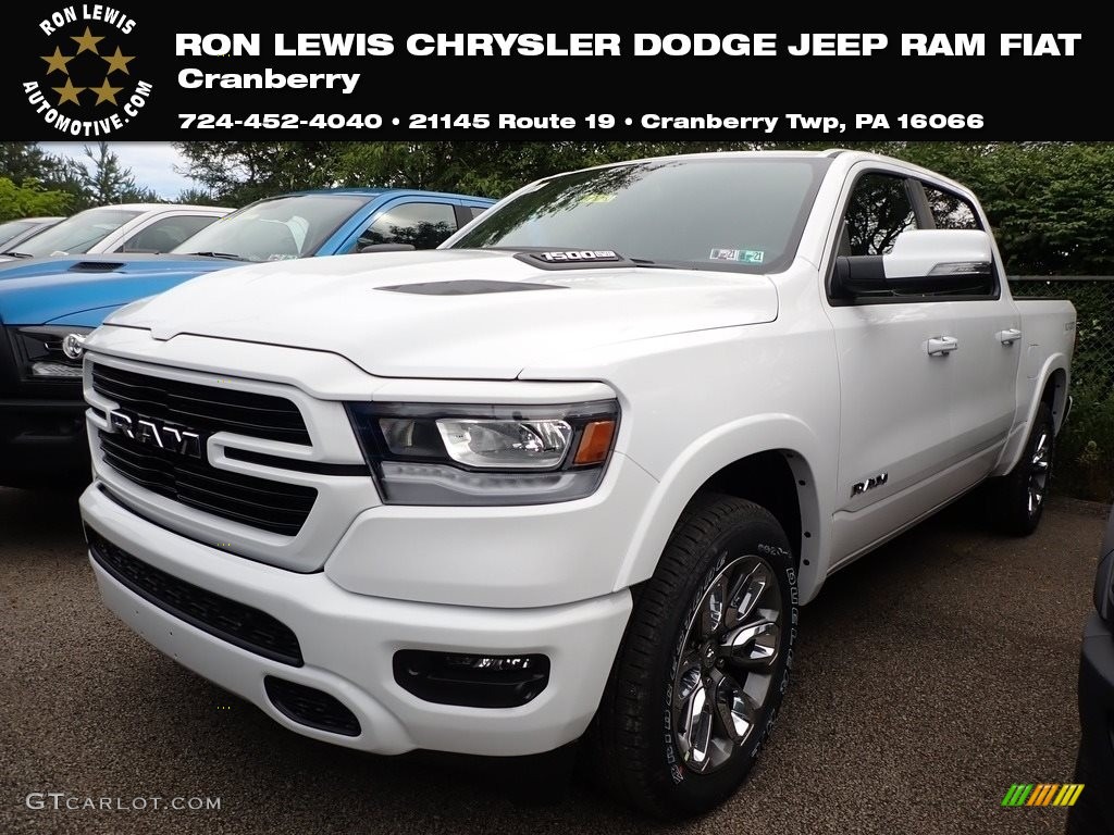 2020 1500 Laramie Crew Cab 4x4 - Ivory White Tri-Coat Pearl / Black photo #1