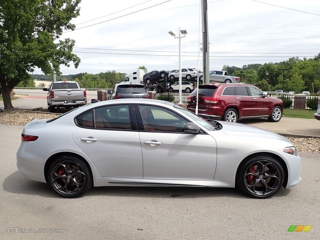 Lunare White Metallic 2020 Alfa Romeo Giulia TI Sport Carbon AWD Exterior Photo #139399639