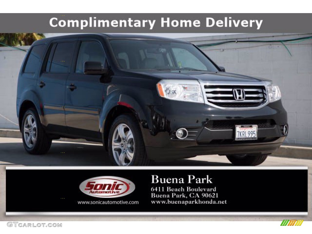 2015 Pilot EX-L - Crystal Black Pearl / Gray photo #1