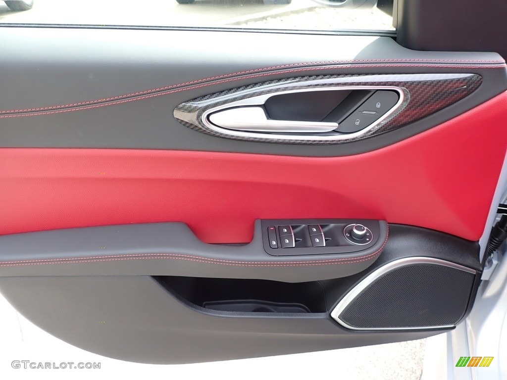 2020 Alfa Romeo Giulia TI Sport Carbon AWD Black/Red Door Panel Photo #139399881