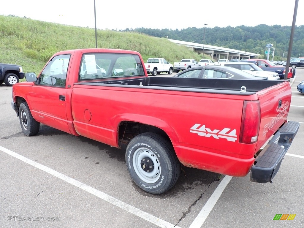 Victory Red 1992 Chevrolet C/K K1500 Regular Cab 4x4 Exterior Photo #139400334