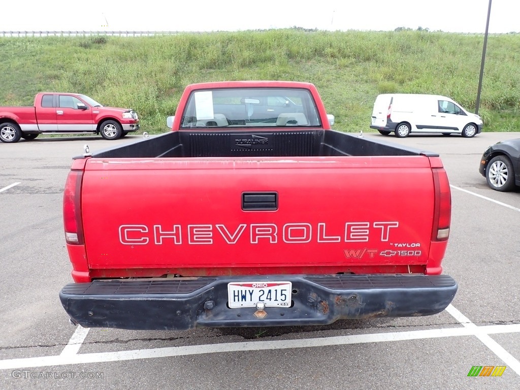 1992 C/K K1500 Regular Cab 4x4 - Victory Red / Gray photo #8