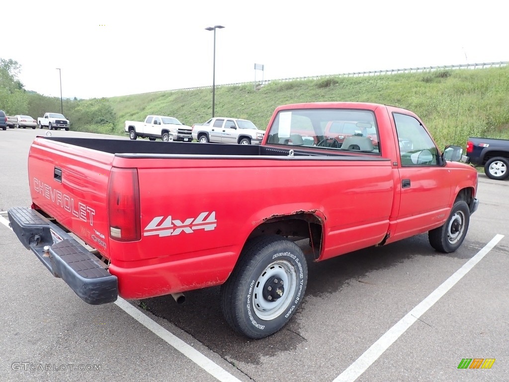 1992 C/K K1500 Regular Cab 4x4 - Victory Red / Gray photo #9