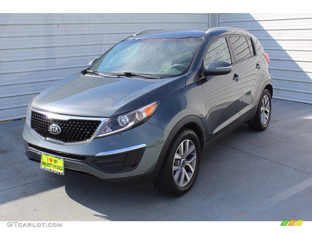 2015 Sportage LX - Sage Green / Alpine Gray photo #3