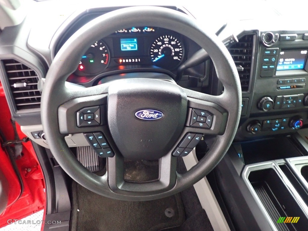 2017 Ford F150 XL SuperCrew 4x4 Earth Gray Steering Wheel Photo #139401531
