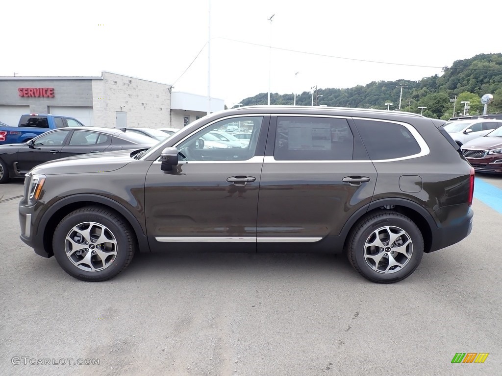 Dark Moss 2021 Kia Telluride EX AWD Exterior Photo #139402635