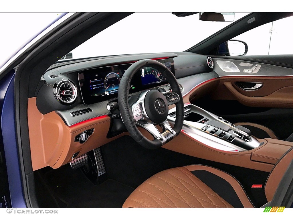 2020 Mercedes-Benz AMG GT 53 Saddle Brown Dashboard Photo #139407251