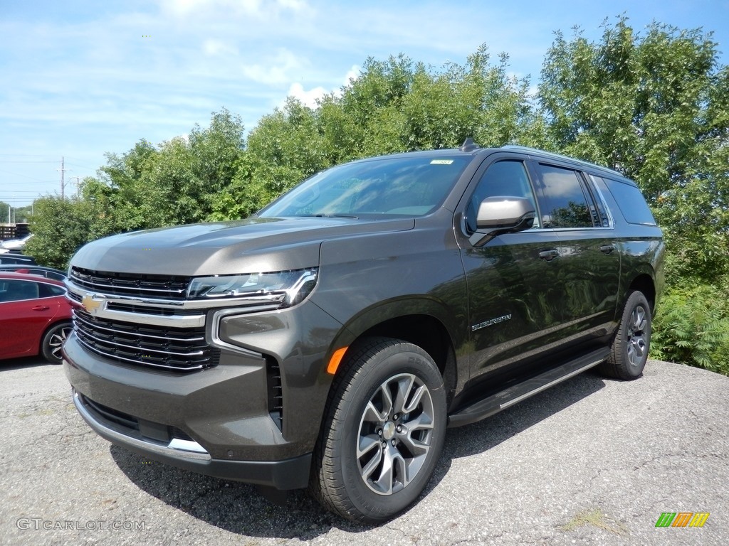 Graywood Metallic 2021 Chevrolet Suburban LT 4WD Exterior Photo #139408793