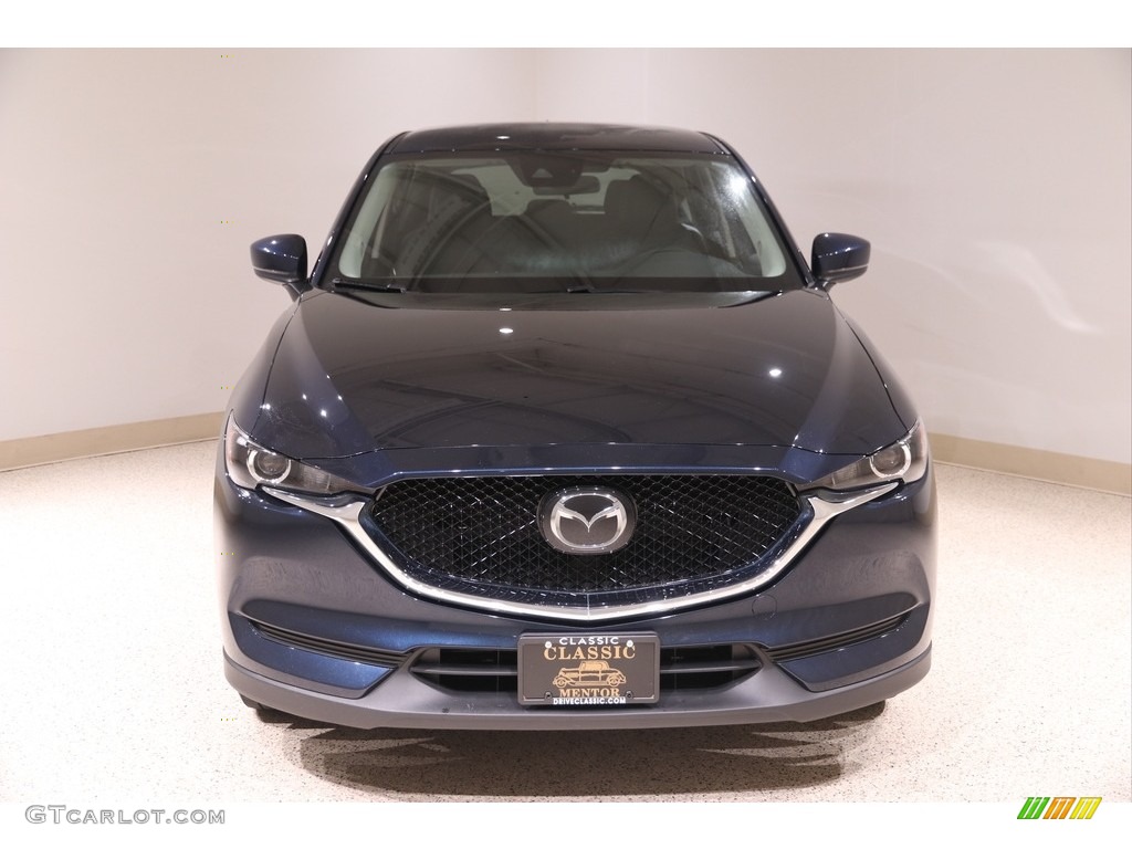 2018 CX-5 Touring AWD - Deep Crystal Blue Mica / Black photo #2