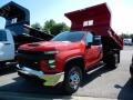 2020 Red Hot Chevrolet Silverado 3500HD Work Truck Regular Cab 4x4 Dump Truck  photo #1