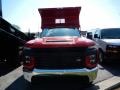 2020 Red Hot Chevrolet Silverado 3500HD Work Truck Regular Cab 4x4 Dump Truck  photo #2