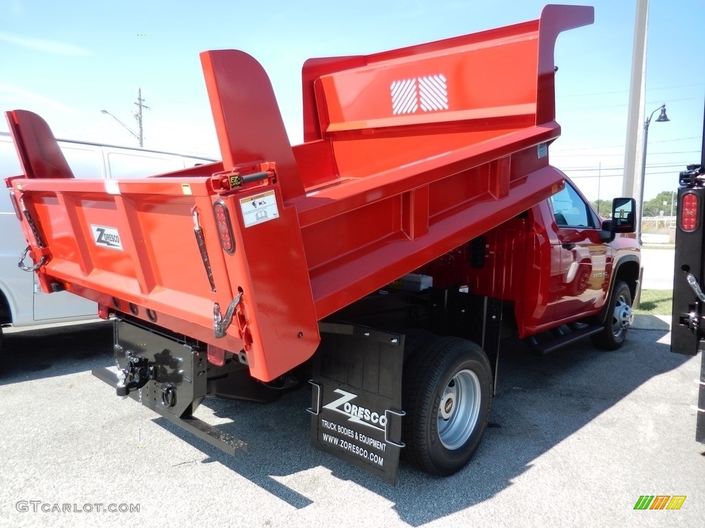 2020 Silverado 3500HD Work Truck Regular Cab 4x4 Dump Truck - Red Hot / Jet Black photo #4
