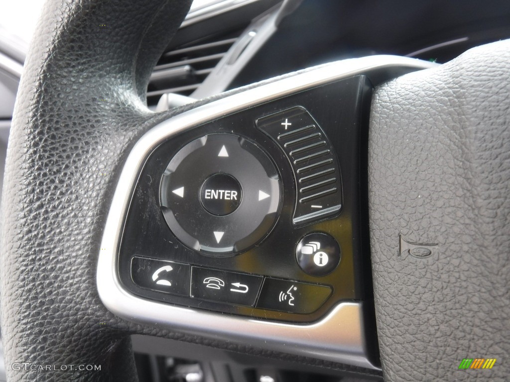 2017 Honda Civic LX Sedan Gray Steering Wheel Photo #139414133