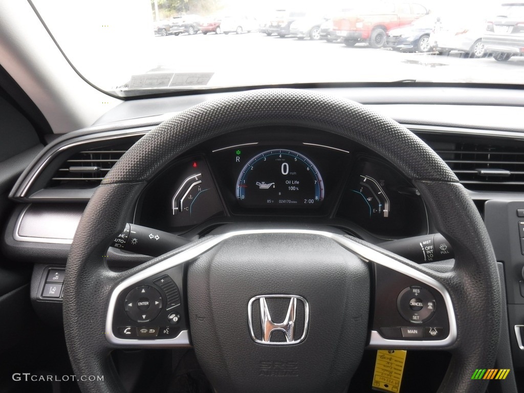 2017 Honda Civic LX Sedan Gray Steering Wheel Photo #139414217