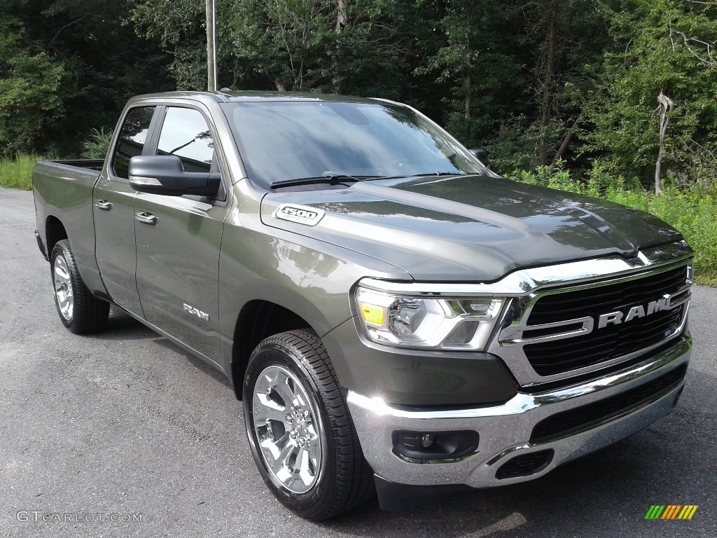 2020 1500 Big Horn Quad Cab 4x4 - Olive Green Pearl / Black/Diesel Gray photo #4