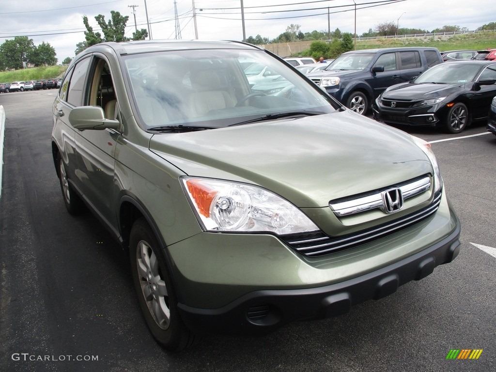 2009 CR-V EX-L 4WD - Green Tea Metallic / Ivory photo #7