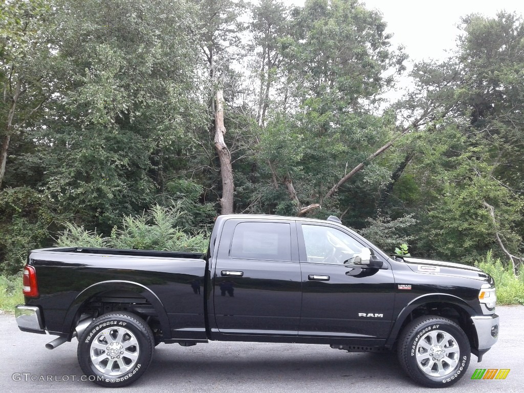 2020 2500 Laramie Crew Cab 4x4 - Diamond Black Crystal Pearl / Mountain Brown/Light Frost Beige photo #5