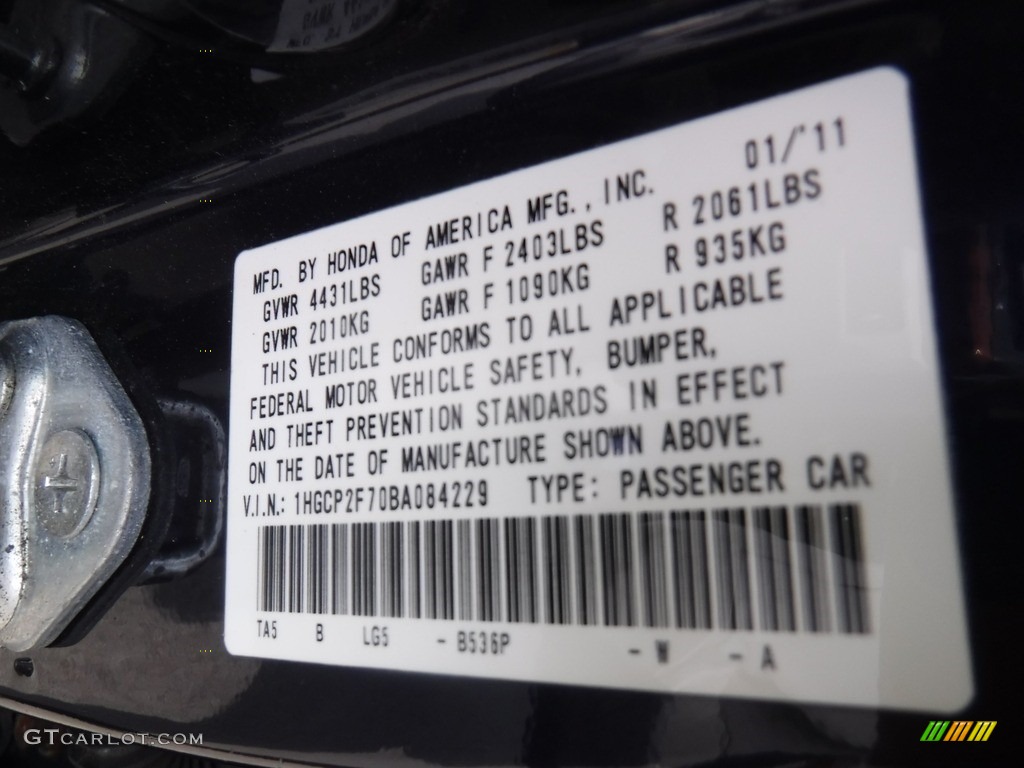 2011 Accord EX Sedan - Royal Blue Pearl / Gray photo #27