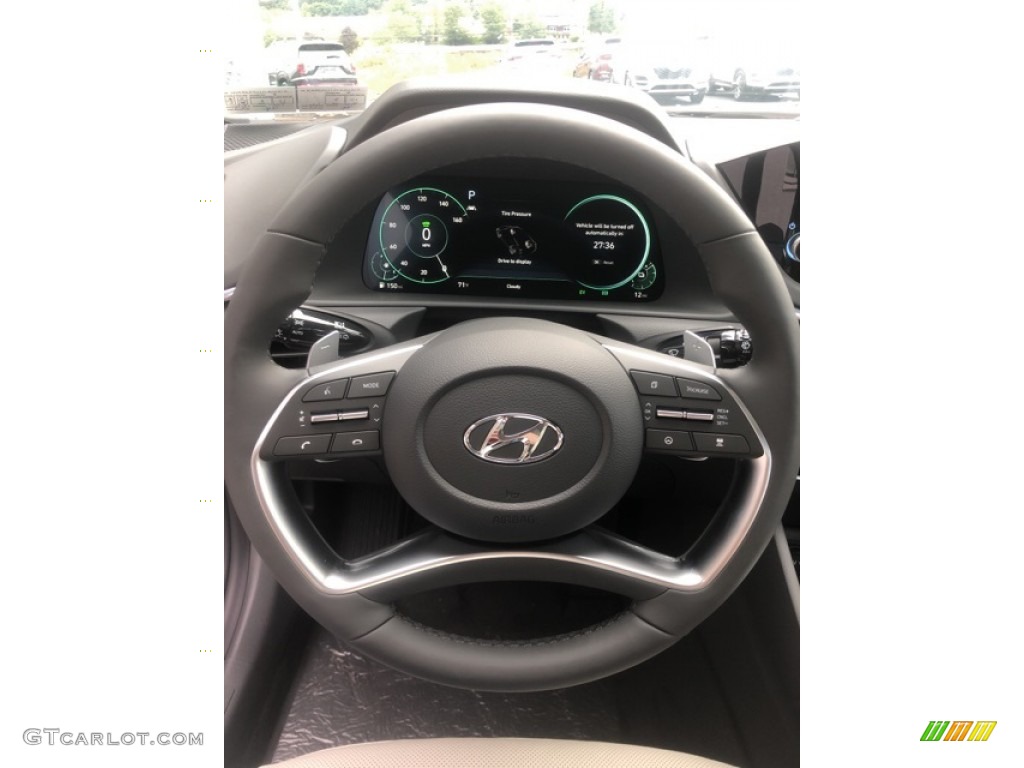 2020 Sonata Limited Hybrid - Shimmering Silver Pearl / Dark Gray photo #10