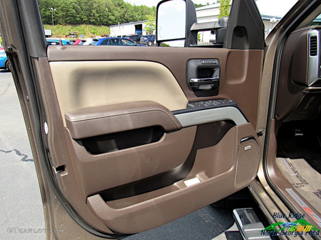 2015 Chevrolet Silverado 2500HD LTZ Double Cab 4x4 Cocoa/Dune Door Panel Photo #139421171