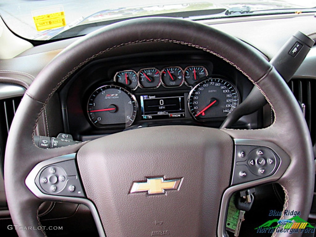 2015 Chevrolet Silverado 2500HD LTZ Double Cab 4x4 Cocoa/Dune Steering Wheel Photo #139421291