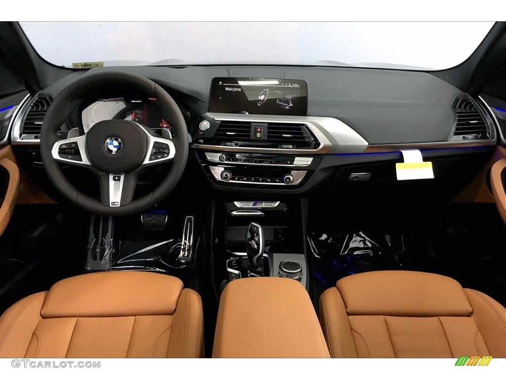 2020 BMW X3 M40i Cognac Dashboard Photo #139425063