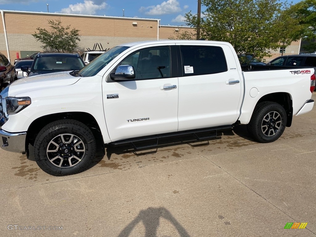 2020 Tundra Limited CrewMax 4x4 - Super White / Black photo #1