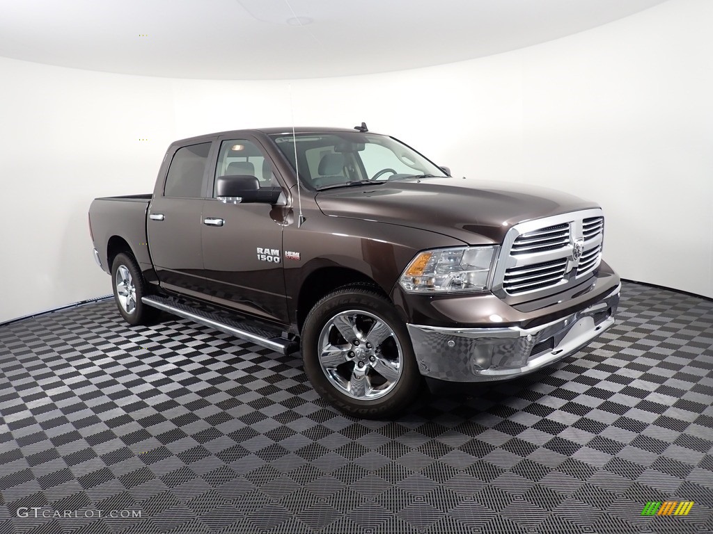 2017 1500 Big Horn Crew Cab 4x4 - Luxury Brown Pearl / Black/Diesel Gray photo #5
