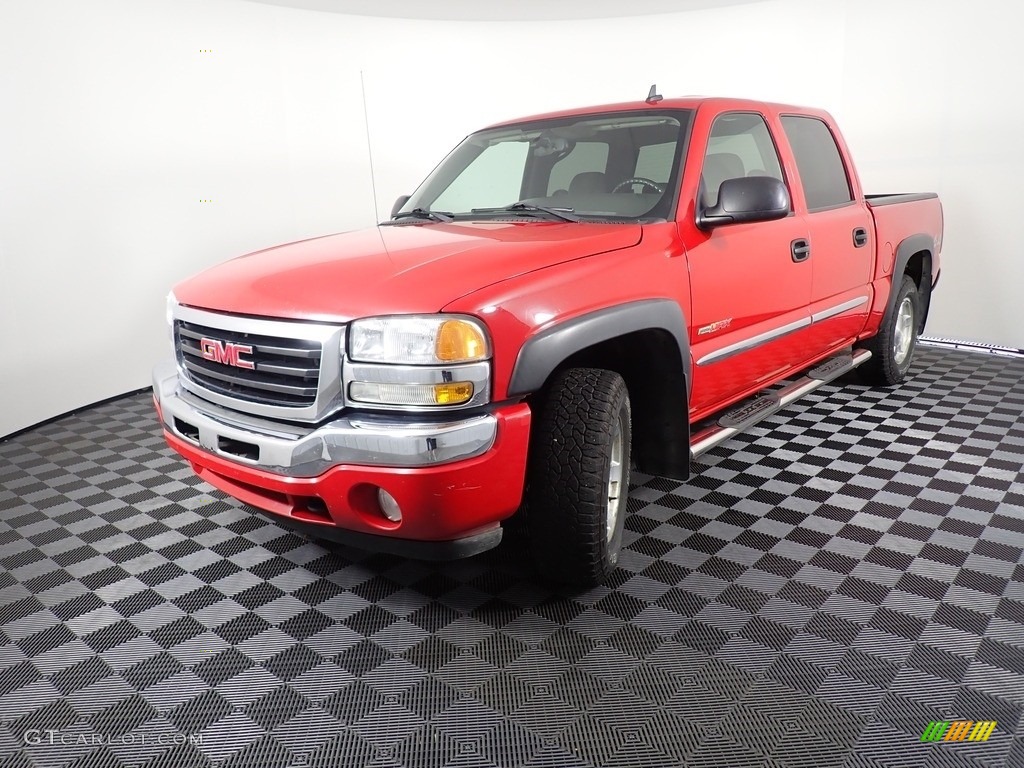Fire Red 2006 GMC Sierra 1500 SLE Crew Cab 4x4 Exterior Photo #139427319