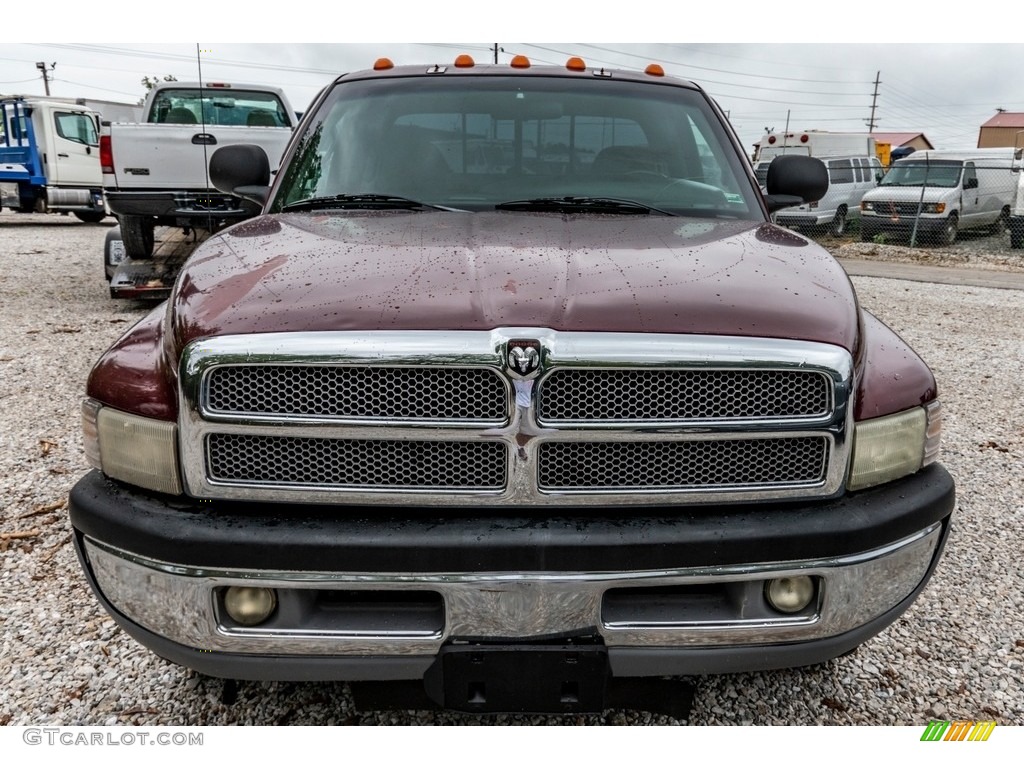 2001 Ram 3500 SLT Quad Cab - Dark Garnet Red Pearl / Agate photo #9