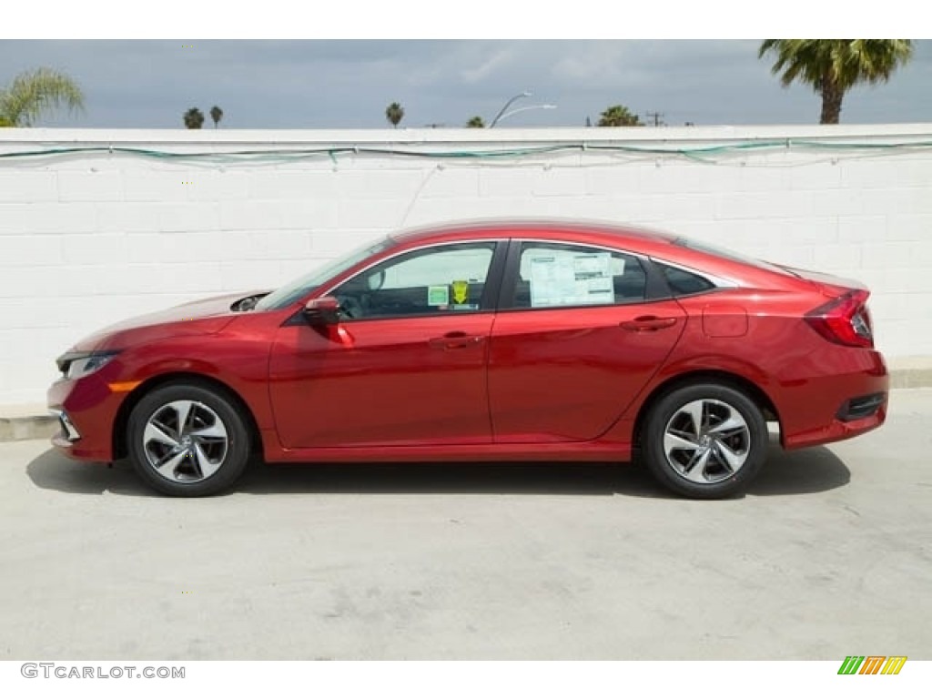 Molten Lava Pearl 2020 Honda Civic LX Sedan Exterior Photo #139432656