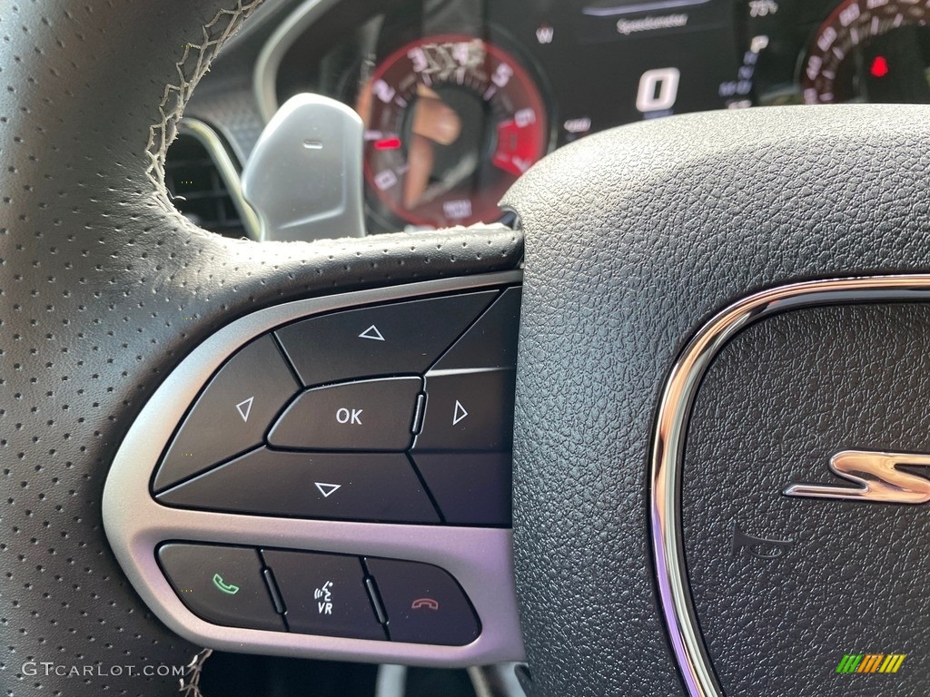 2020 Dodge Challenger SRT Hellcat Redeye Widebody Black Steering Wheel Photo #139433082