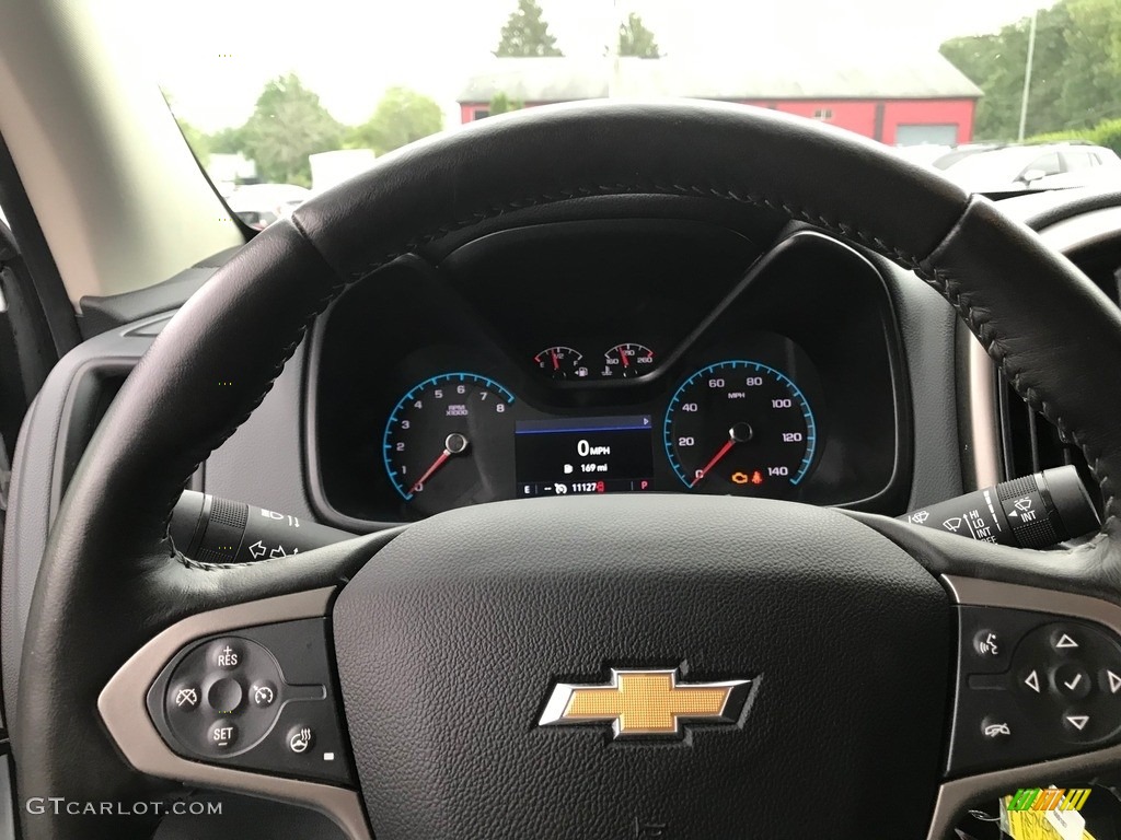 2019 Chevrolet Colorado Z71 Extended Cab 4x4 Jet Black/Dark Ash Steering Wheel Photo #139434035