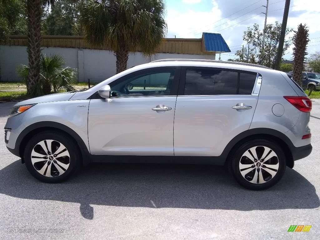 2013 Sportage EX AWD - Bright Silver / Black photo #6