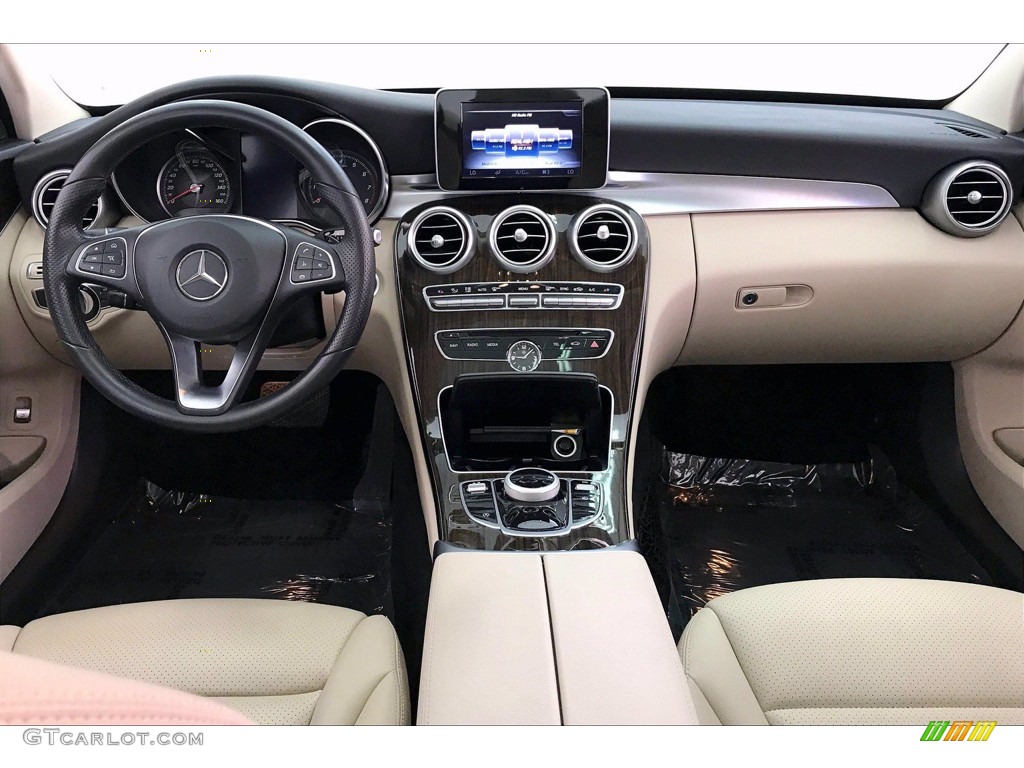 Silk Beige/Black Interior 2017 Mercedes-Benz C 300 4Matic Sedan Photo #139434849